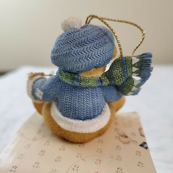1997 CHERISHED TEDDIES BEAR W/SNOW FLAKES ORNAMENT - Picture 4 of 6